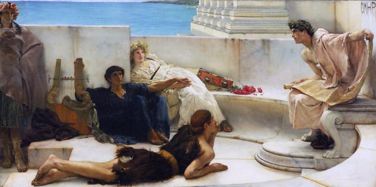 Alma-Tadema, Sir Lawrence A Reading from Homer (mk23) France oil painting art